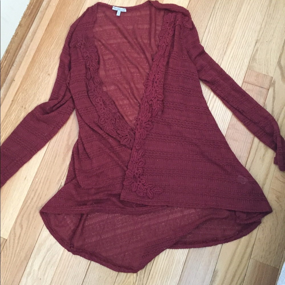 Burgundy cardigan